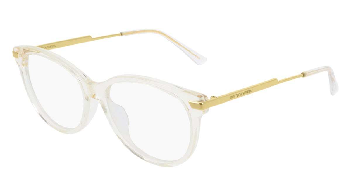 Occhiali da vista Bottega Veneta Minimalist BV1039O-003 colore gold forma rotondo lenti transparent
