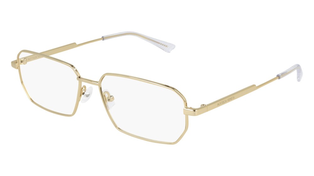 Occhiali da vista Bottega Veneta Minimalist BV1073O-002 colore gold forma rettangolare lenti transparent