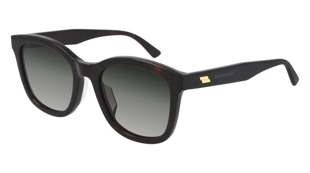 Sunglasses Bottega Veneta Minimalist BV1080SK-004 color havana shape round lenses grey
