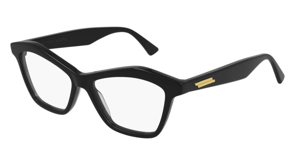 Occhiali da vista Bottega Veneta Minimalist BV1096O-001 colore black forma cat eye lenti transparent
