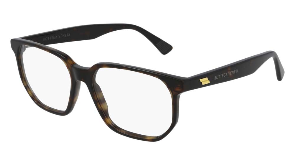 Occhiali da vista Bottega Veneta Minimalist BV1097O-002 colore havana forma rettangolare lenti transparent