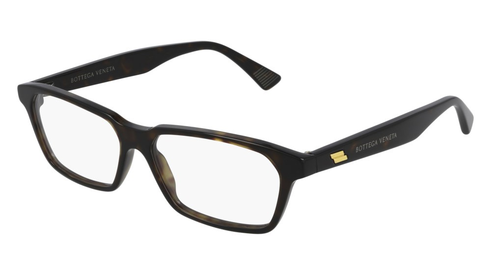 Occhiali da vista Bottega Veneta Minimalist BV1098O-002 colore havana forma rettangolare lenti transparent