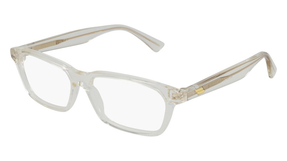 Occhiali da vista Bottega Veneta Minimalist BV1098O-004 colore beige forma rettangolare lenti transparent