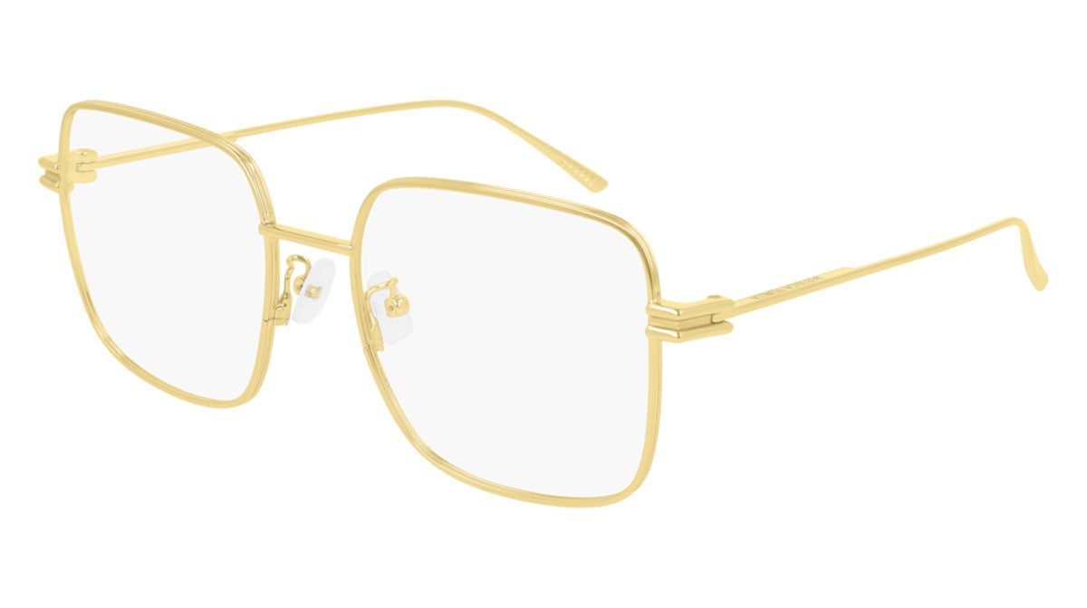 Occhiali da vista Bottega Veneta New Classic BV1049O-001 colore gold forma rettangolare lenti transparent