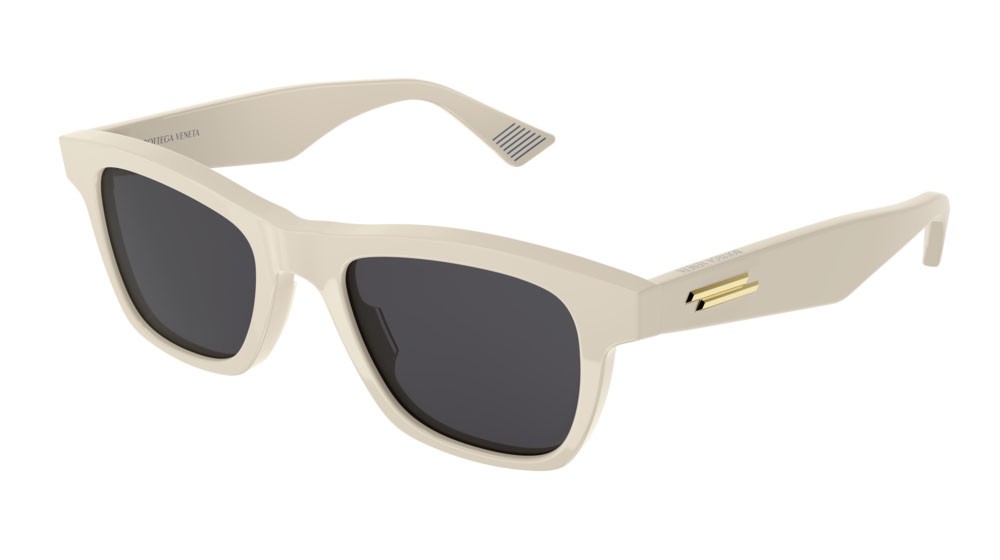Occhiali da sole Bottega Veneta New Classic BV1120S-003 colore ivory forma rettangolare lenti grey