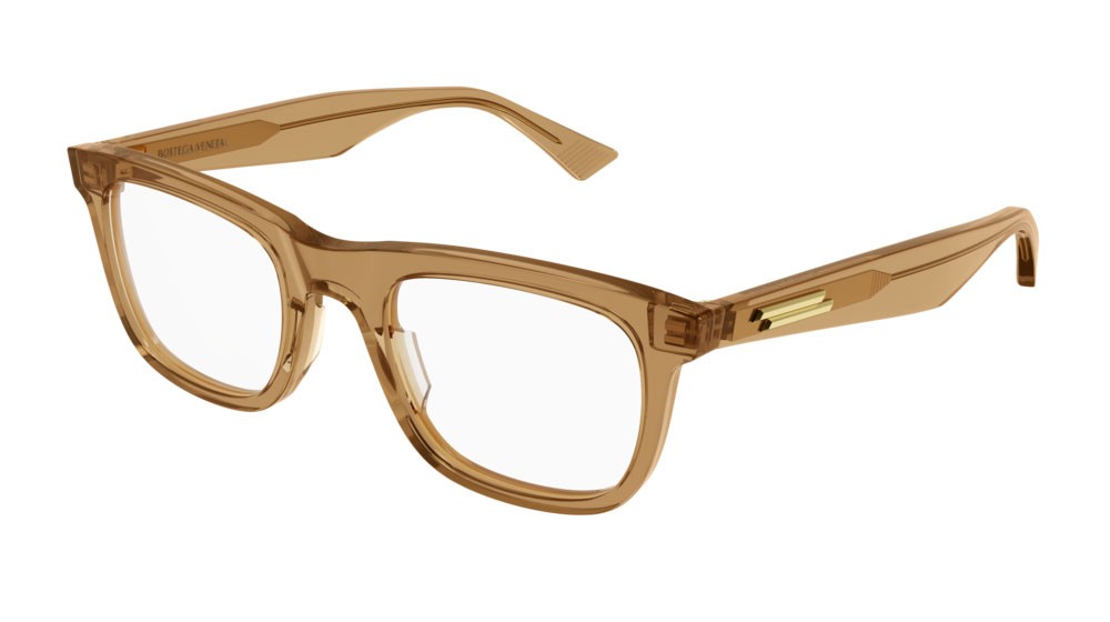 Occhiali da vista Bottega Veneta New Classic BV1129O-003 colore beige forma rettangolare lenti transparent