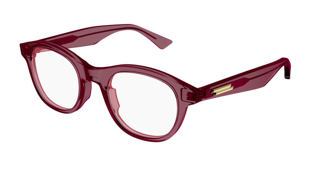 Occhiali da vista Bottega Veneta New Classic BV1130O-003 colore burgundy forma rotondo lenti transparent