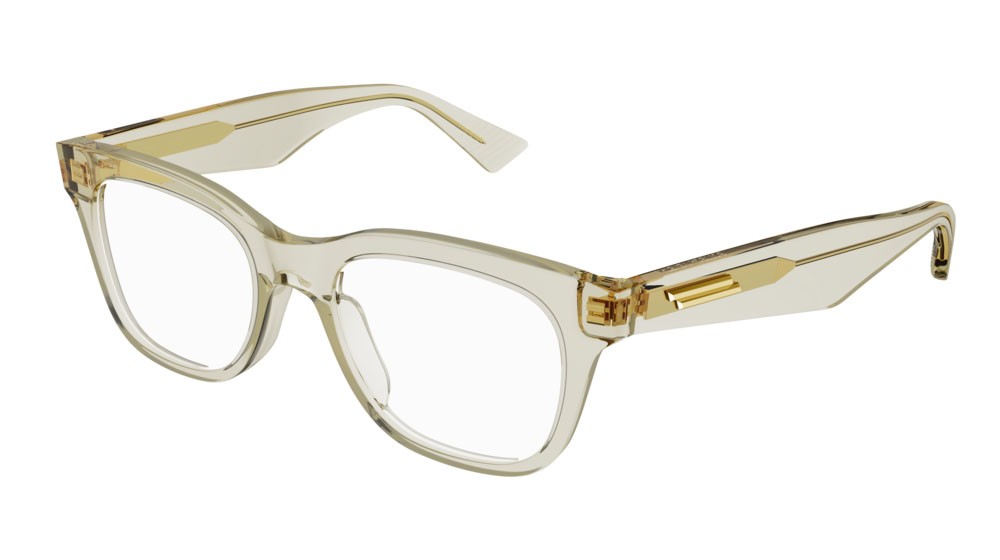 Occhiali da vista Bottega Veneta New Classic BV1155O-003 colore beige forma rettangolare lenti transparent