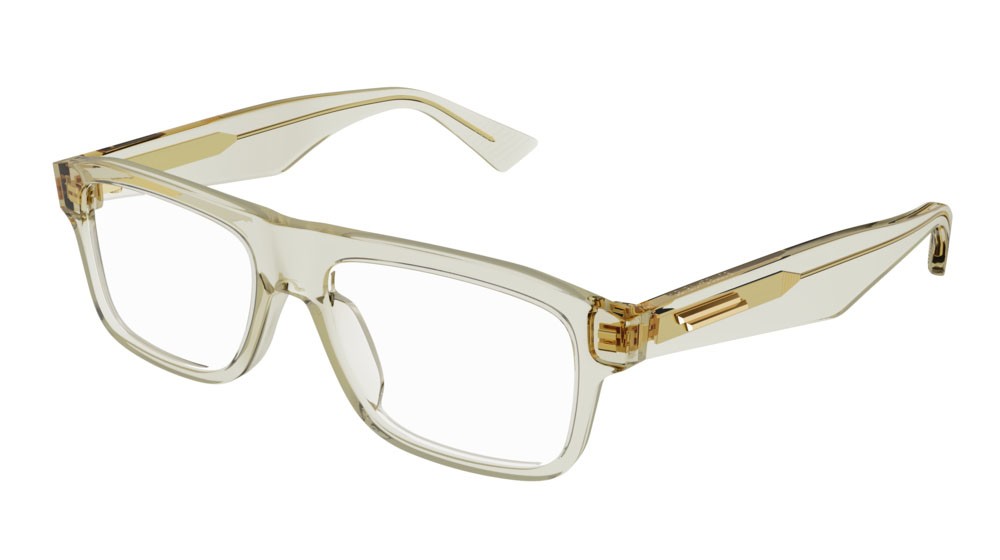 Occhiali da vista Bottega Veneta New Classic BV1156O-003 colore beige forma rettangolare lenti transparent