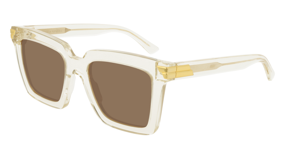Sunglasses Bottega Veneta Unapologetic BV1005S-005 color beige shape square lenses brown