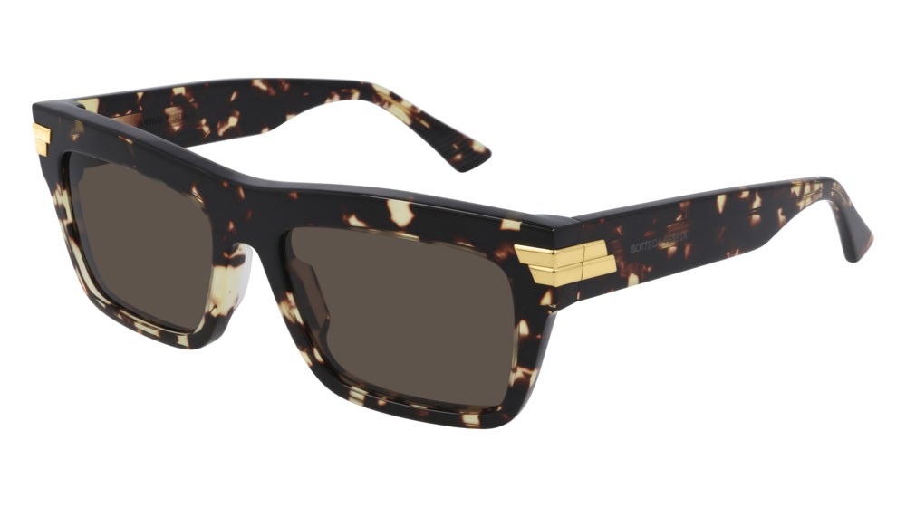 Occhiali da sole Bottega Veneta Unapologetic BV1058S-002 colore havana forma rettangolare lenti brown