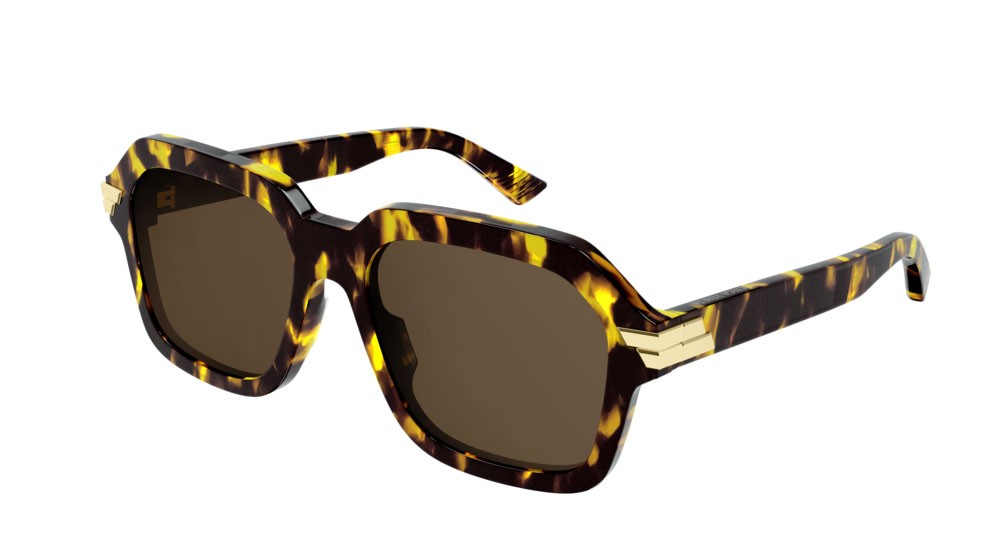 Sunglasses Bottega Veneta Unapologetic BV1123S-002 color havana shape rectangle lenses brown