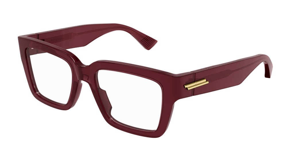 Occhiali da vista Bottega Veneta Unapologetic BV1153O-004 colore burgundy forma rettangolare lenti transparent