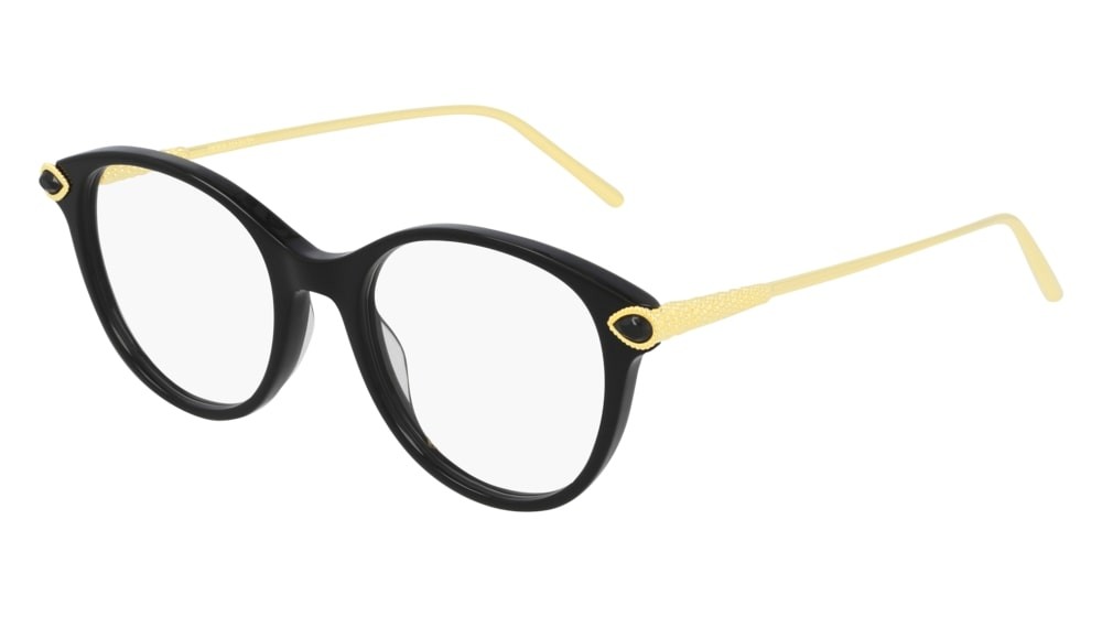 Eyeglasses Boucheron Serpent Bohème BC0117O-001 color gold shape cat eye lenses transparent