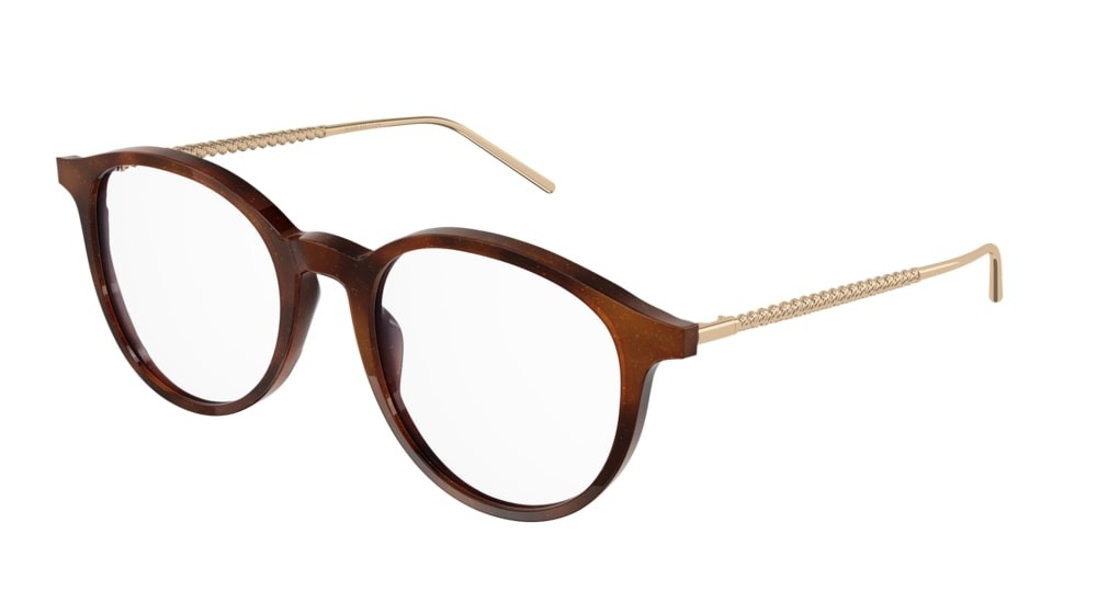 Occhiali da vista Boucheron Serpent Bohème BC0123O-002 colore gold forma rotondo lenti transparent