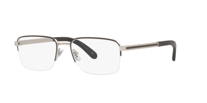 Brillen Bulgari BV 1112K (2007) farbe matte silver plated form rechteckig gläser demo lens