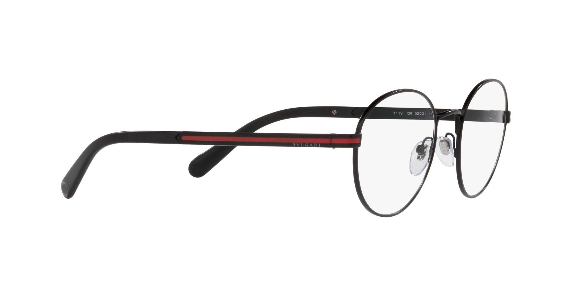 Eyeglasses Bulgari BV 1119 (128) color nero opaco shape round lenses lente demo