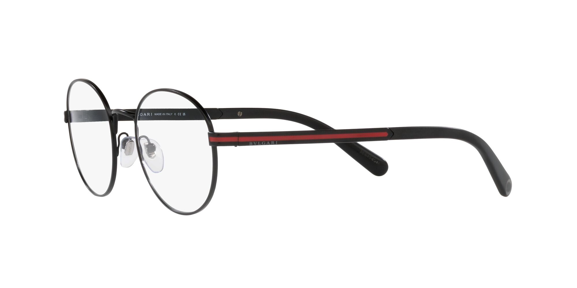 Eyeglasses Bulgari BV 1119 (128) color nero opaco shape round lenses lente demo