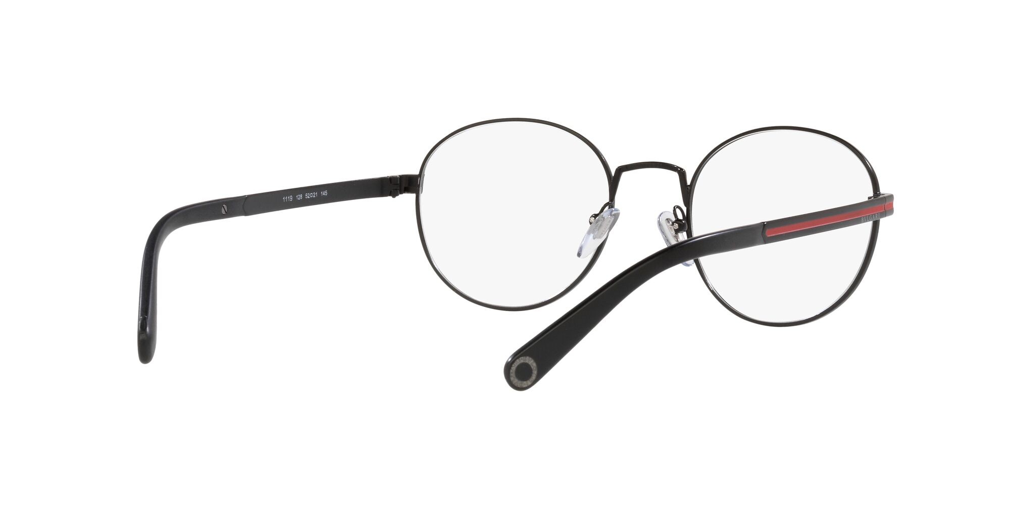 Eyeglasses Bulgari BV 1119 (128) color nero opaco shape round lenses lente demo