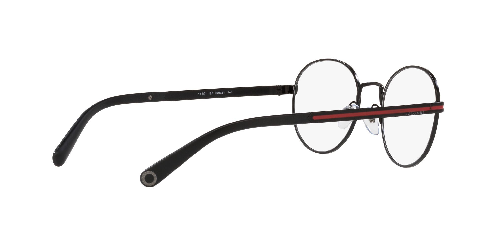 Eyeglasses Bulgari BV 1119 (128) color nero opaco shape round lenses lente demo