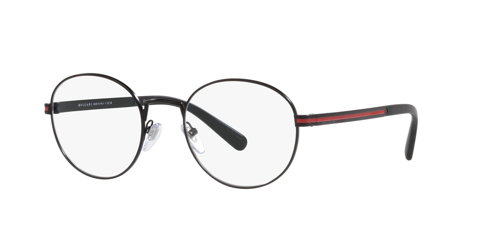 Eyeglasses Bulgari BV 1119 (128) color nero opaco shape round lenses lente demo