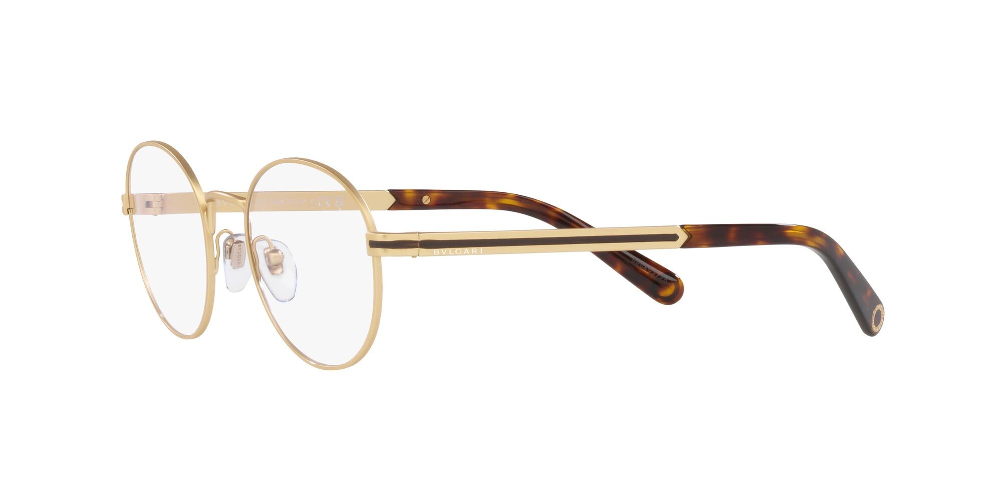 Brillen Bulgari BV 1119 (2022) farbe oro pallido opaco form rund gläser lente demo