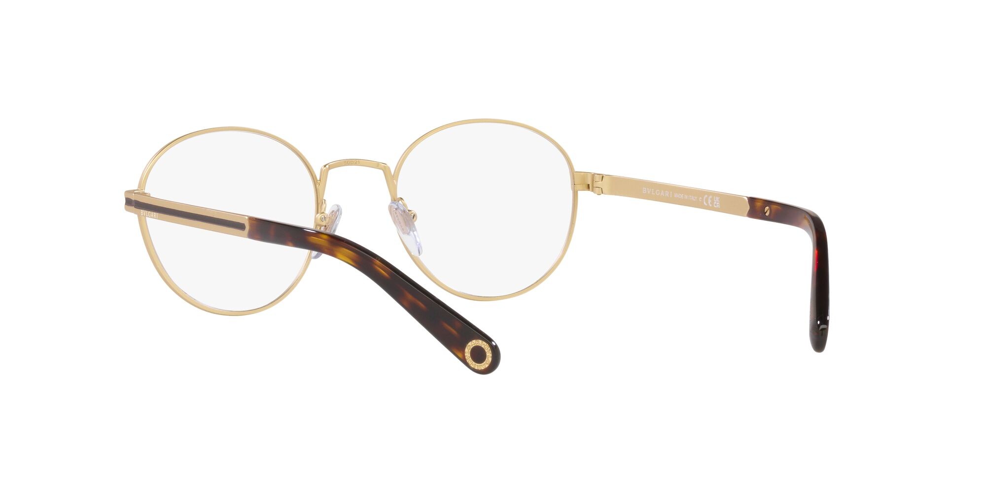 Brillen Bulgari BV 1119 (2022) farbe oro pallido opaco form rund gläser lente demo