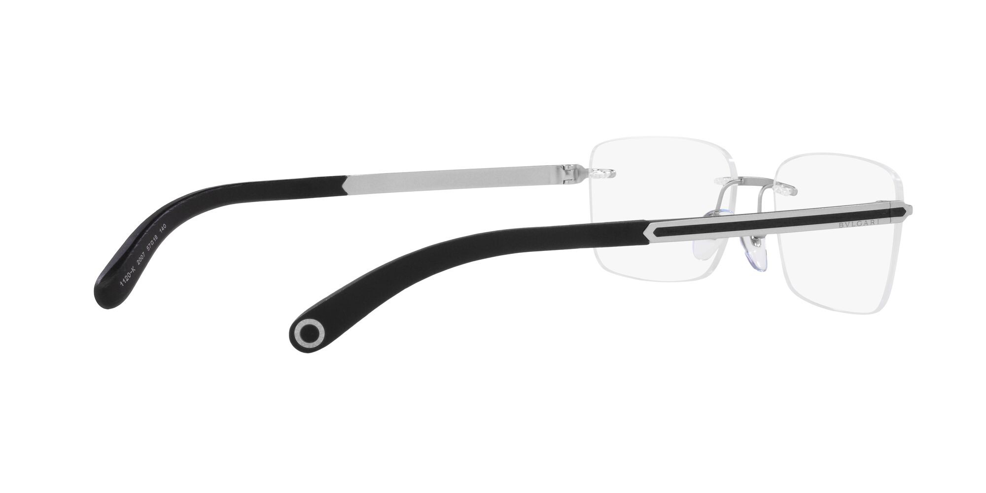 Brillen Bulgari BV 1120K (2007) farbe placcato argento opaco form rechteckig gläser lente demo