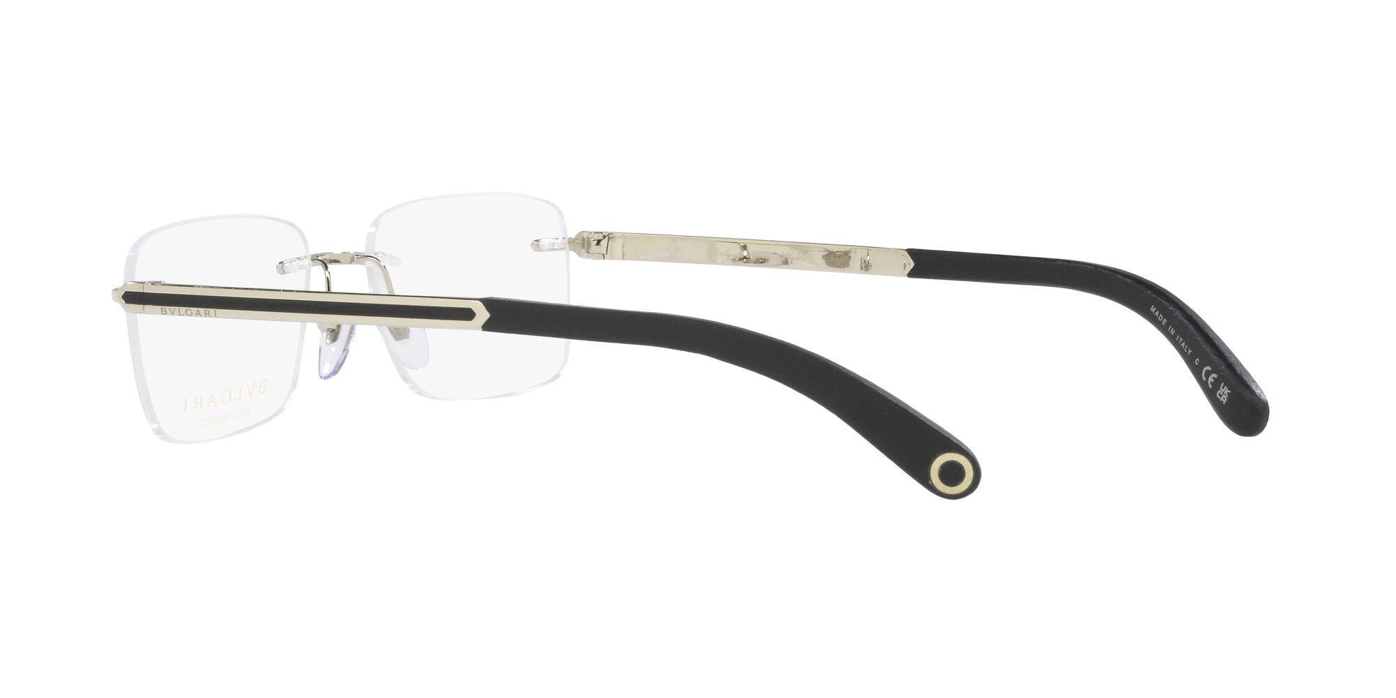 Brillen Bulgari BV 1120K (393) farbe placcato oro pallido form rechteckig gläser lente demo
