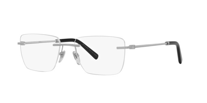 Brillen Bulgari BV 1122 (400) farbe argento opaco form rechteckig gläser lente demo