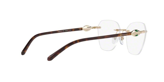 Brillen Bvlgari BV 2205B (278) farbe pale gold form unregelmäßig gläser demo lens