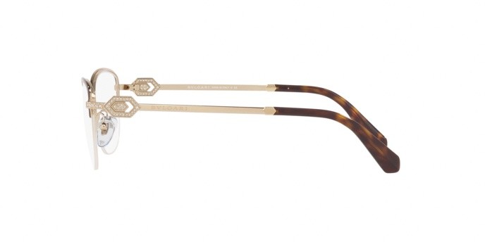 Brillen Bvlgari BV 2210B (2034) farbe brown/pale gold form cat-eye gläser demo lens