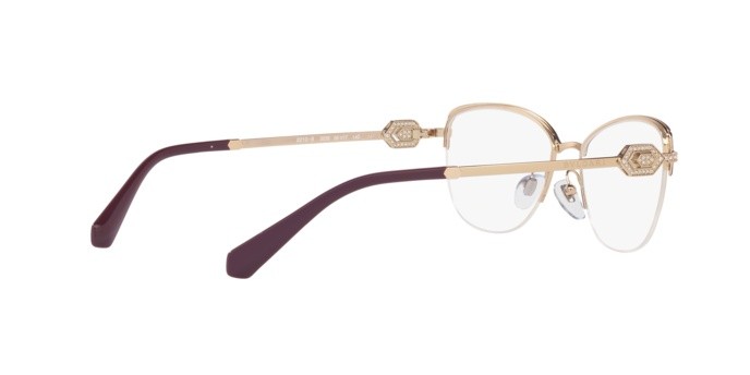 Brillen Bvlgari BV 2210B (2035) farbe plum/pink gold form cat-eye gläser demo lens