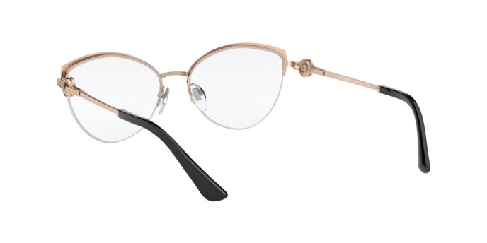 Brillen Bvlgari BV 2217B (2033) farbe black/pink gold form cat-eye gläser demo lens