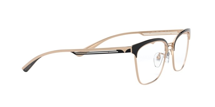 Brillen Bvlgari BV 2218 (2033) farbe pink gold/black form cat-eye gläser demo lens