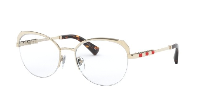 Brillen Bulgari BV 2221KB (2041) farbe pale gold plated form cat-eye gläser demo lens