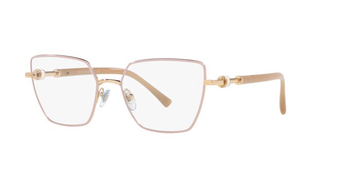 Brillen Bulgari BV 2236 (2063) farbe pink gold/champagne form unregelmäßig gläser demo lens