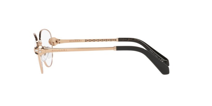 Brillen Bulgari BV 2237KB (2033) farbe pink gold plated/black form oval gläser demo lens