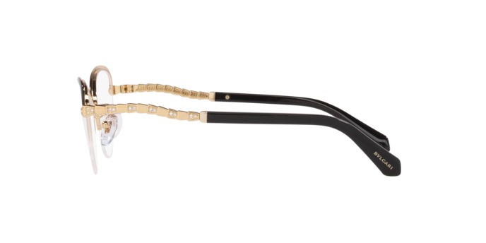 Brillen Bulgari BV 2239B (2033) farbe pink gold/black form cat-eye gläser demo lens
