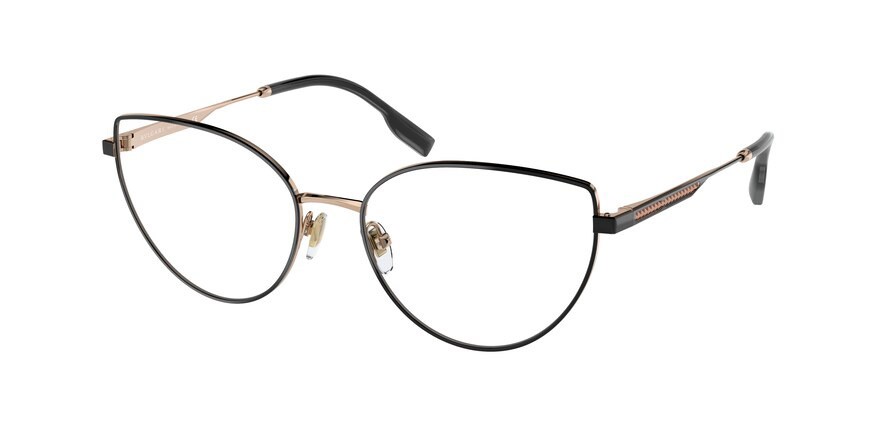 Brillen Bulgari BV 2241 (2023) farbe pink gold/black form cat-eye gläser demo lens