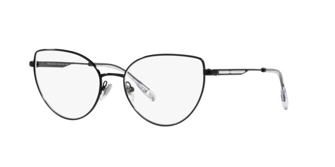 Brillen Bulgari BV 2241 (2066) farbe black form cat-eye gläser demo lens