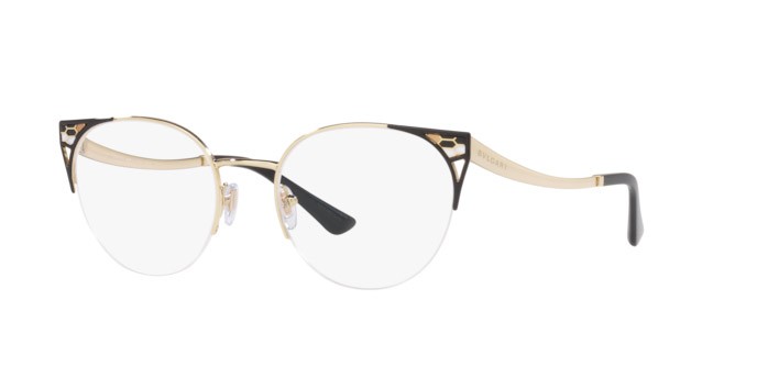 Brillen Bulgari BV 2243 (2018) farbe pale gold/black form pantos gläser demo lens
