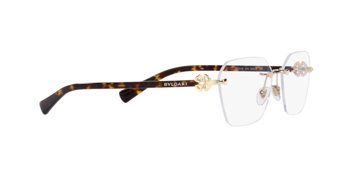 Brillen Bulgari BV 2244B (278) farbe pale gold form unregelmäßig gläser demo lens