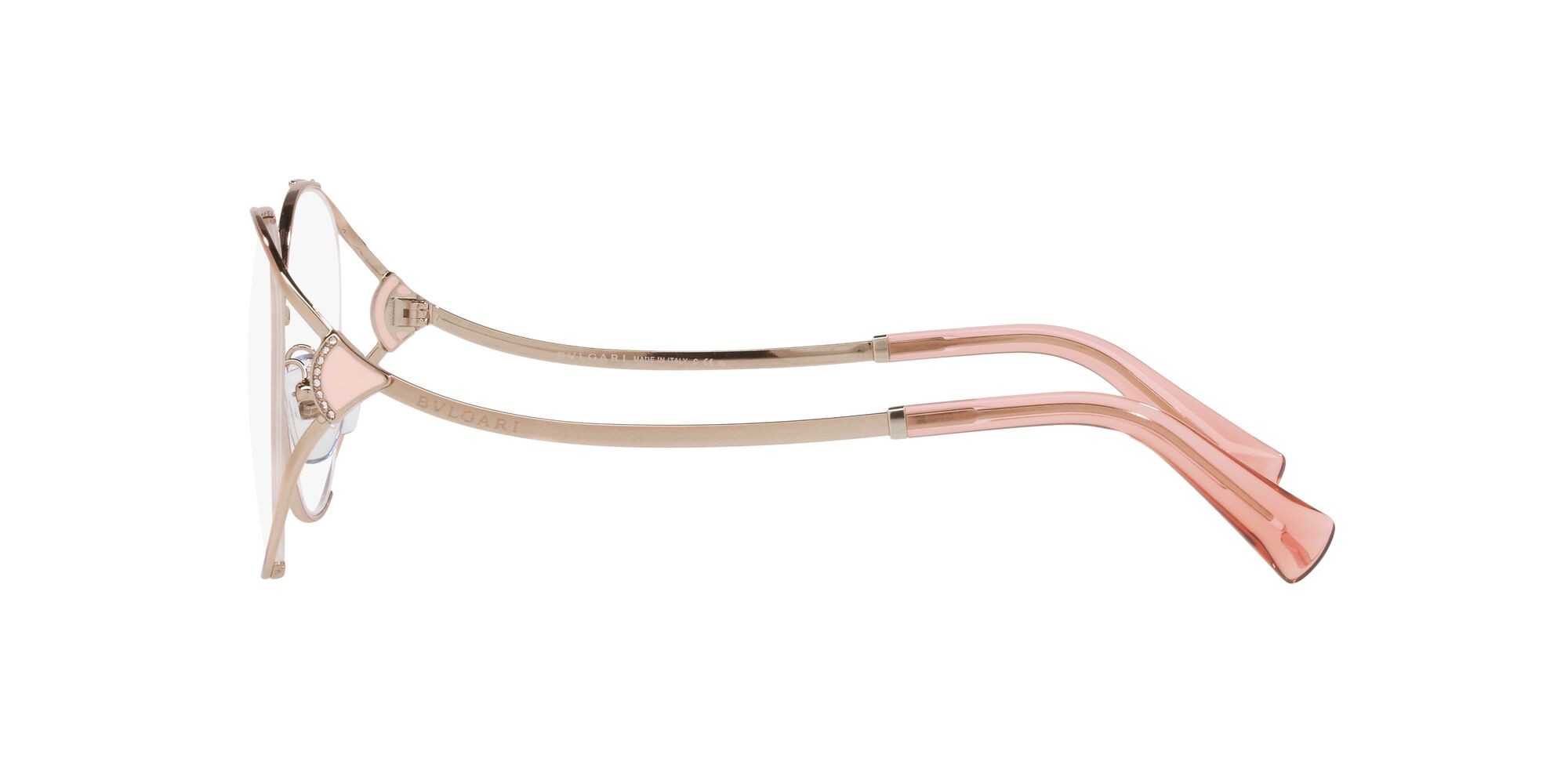 Brillen Bulgari BV 2245B (2057) farbe oro rosa form rund gläser lente demo