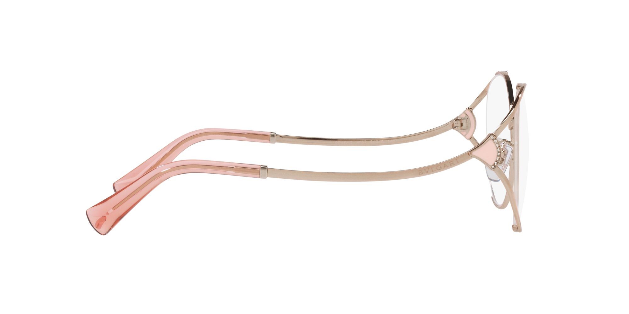 Brillen Bulgari BV 2245B (2057) farbe oro rosa form rund gläser lente demo