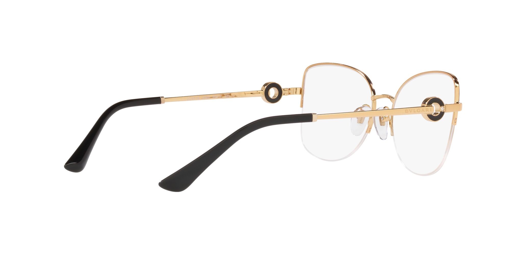 Brillen Bulgari BV 2246B (2023) farbe oro rosa/nero form cat-eye gläser lente demo