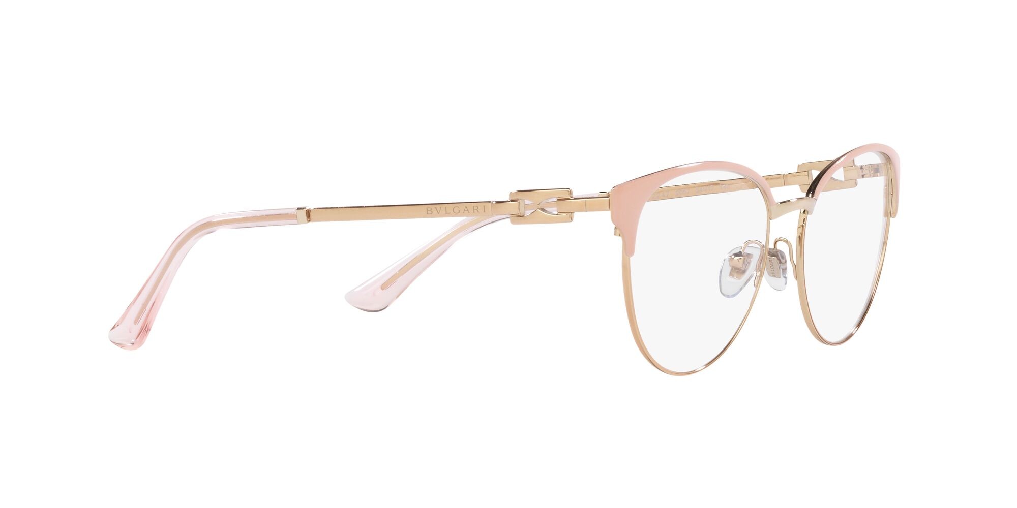 Brillen Bulgari BV 2247 (2057) farbe oro rosa/rosa form cat-eye gläser lente demo