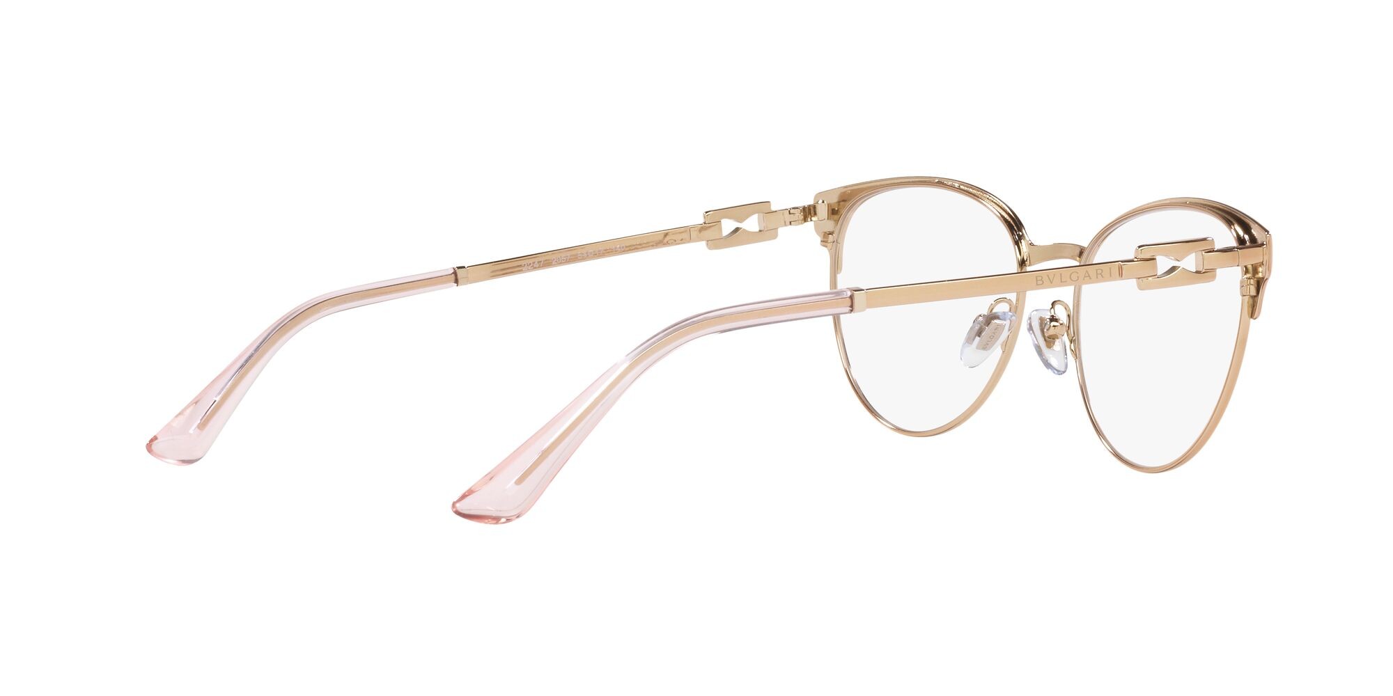 Brillen Bulgari BV 2247 (2057) farbe oro rosa/rosa form cat-eye gläser lente demo
