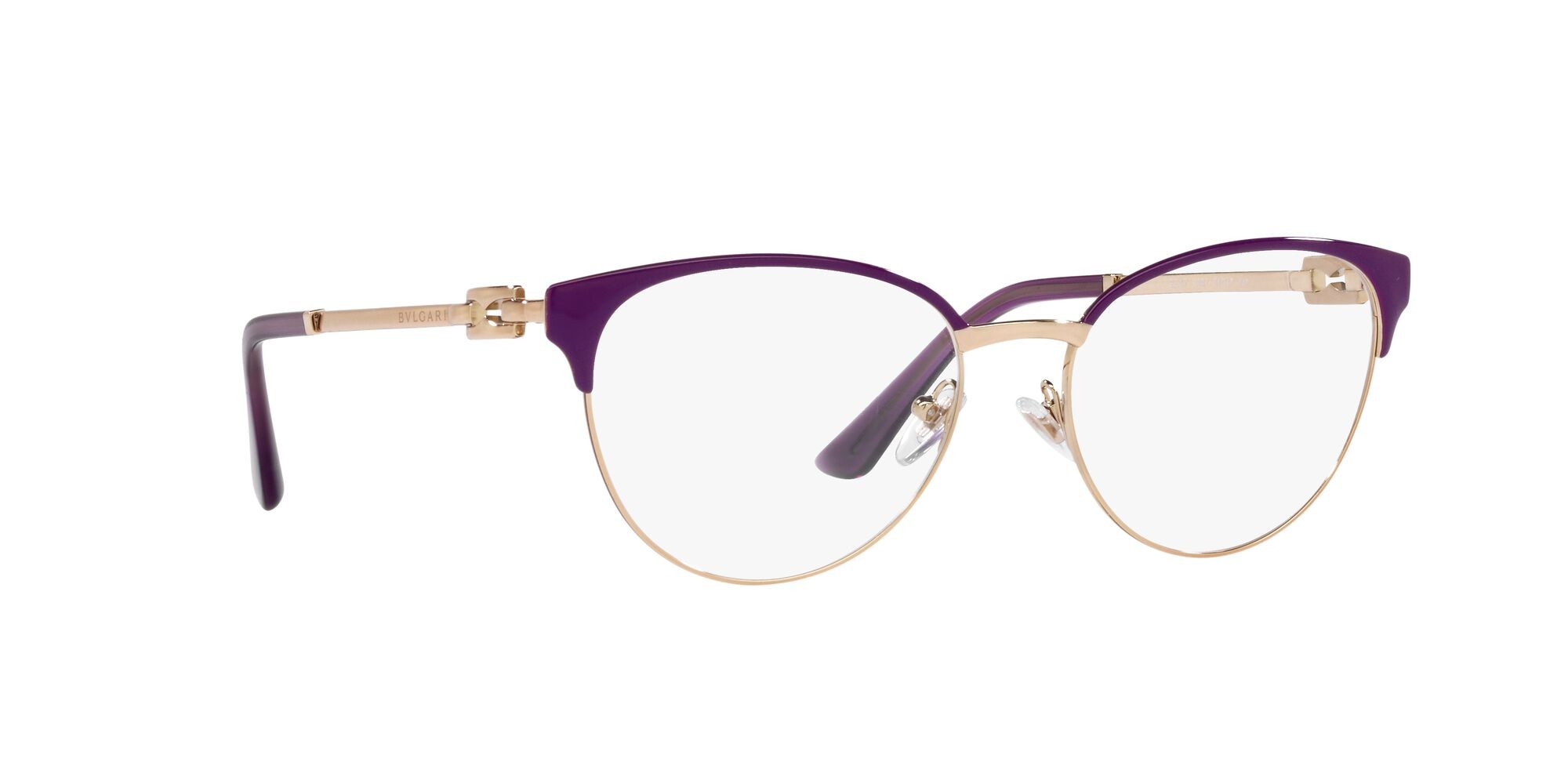 Brillen Bulgari BV 2247 (2067) farbe oro rosa/viola form cat-eye gläser lente demo