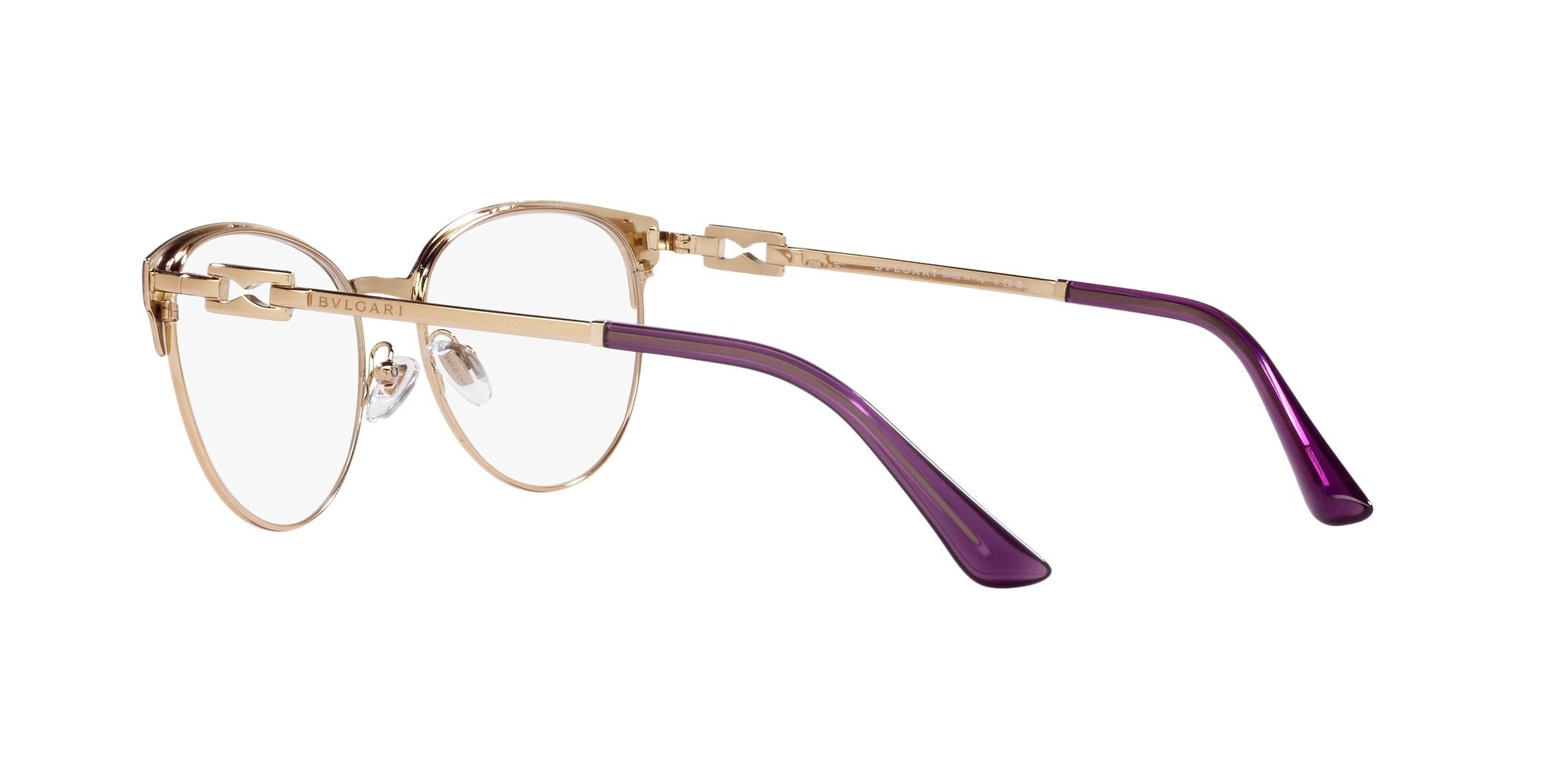 Brillen Bulgari BV 2247 (2067) farbe oro rosa/viola form cat-eye gläser lente demo